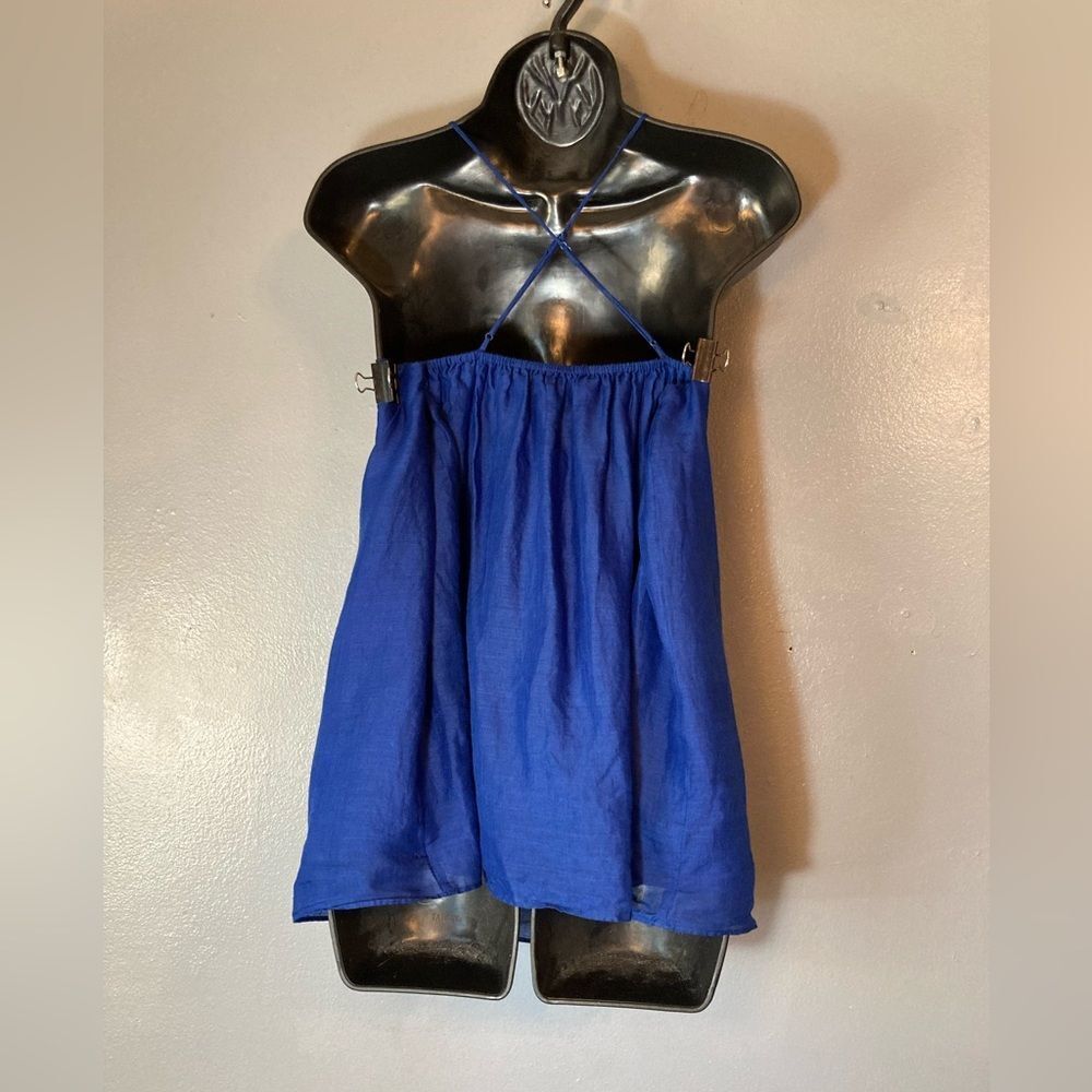 Banana Republic blue criss cross strap blouse - Picture 4 of 5